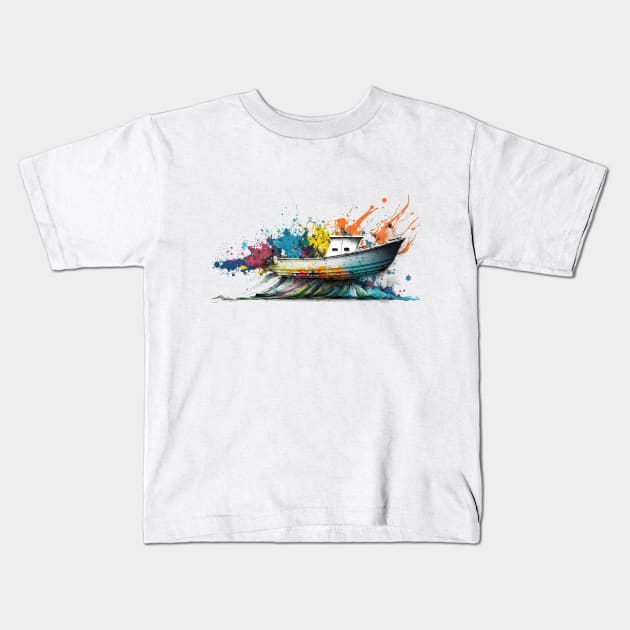 Levitating Boat Kids T-Shirt by Urban Archeology Shop Gallery